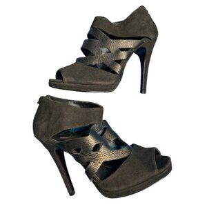 Diane von Furstenberg Stiletto Heels Brown Womens Size 6 Suede Bronze